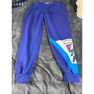 Adidas 80s 90s vintage Blue Color Block Track Pants Joggers Size L